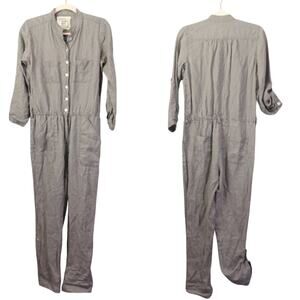 Chelsea & Violet Grey Linen Jumpsuit Women's Small